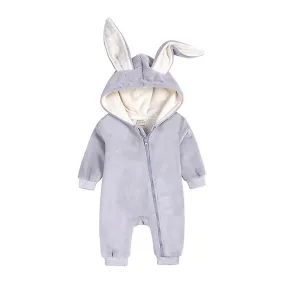 Baby Bunny Onesie Baby Hooded Onesie Infants Bodysuit Jumpsuit Zipper Onesie