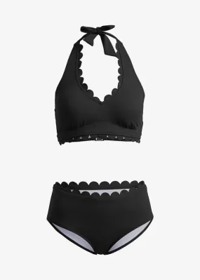 Bikini al cuello (2 piezas) Negro