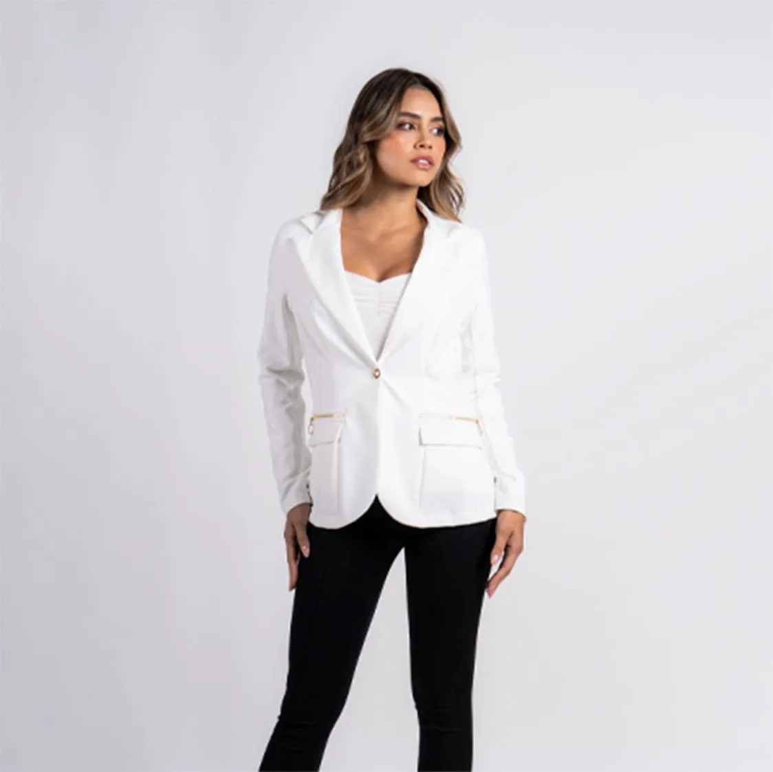 Blazer Cuello Solapa Gold Tax