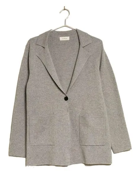 blazer ese o ese de punto knit gris