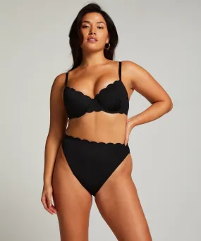 Braguita de Bikini Rio Scallop - Negro