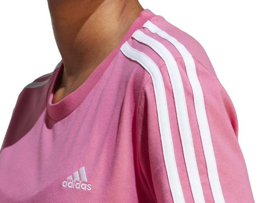 Camiseta Adidas Single Jersey 3 Bandas Mujer Rosa