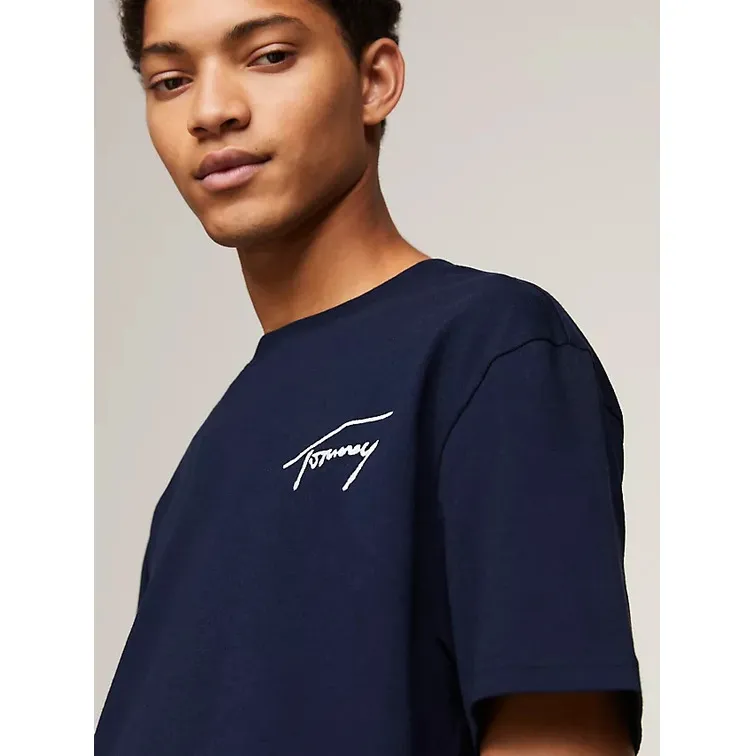 CAMISETA DE CUELLO REDONDO CON LOGO FIRMA HOMBRE TOMMY JEANS