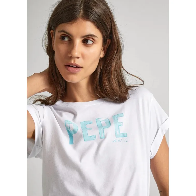 CAMISETA LOGO ESTAMPADO FIT SLIM MUJER PEPE JEANS