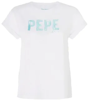 CAMISETA LOGO ESTAMPADO FIT SLIM MUJER PEPE JEANS