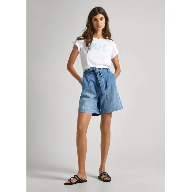 CAMISETA LOGO ESTAMPADO FIT SLIM MUJER PEPE JEANS