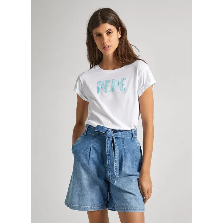 CAMISETA LOGO ESTAMPADO FIT SLIM MUJER PEPE JEANS