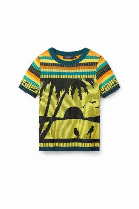 Camiseta punto paisaje