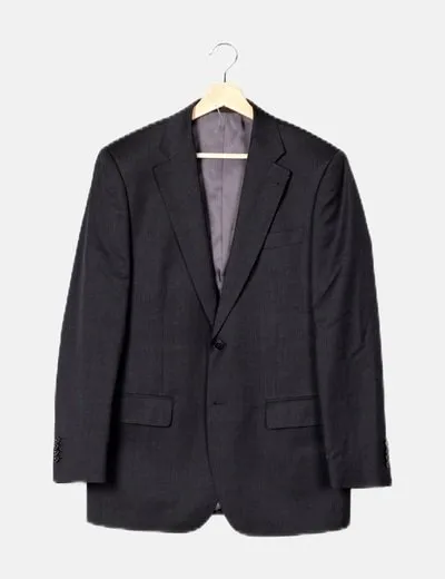 Cortefiel Blazer gris oscuro hombreras