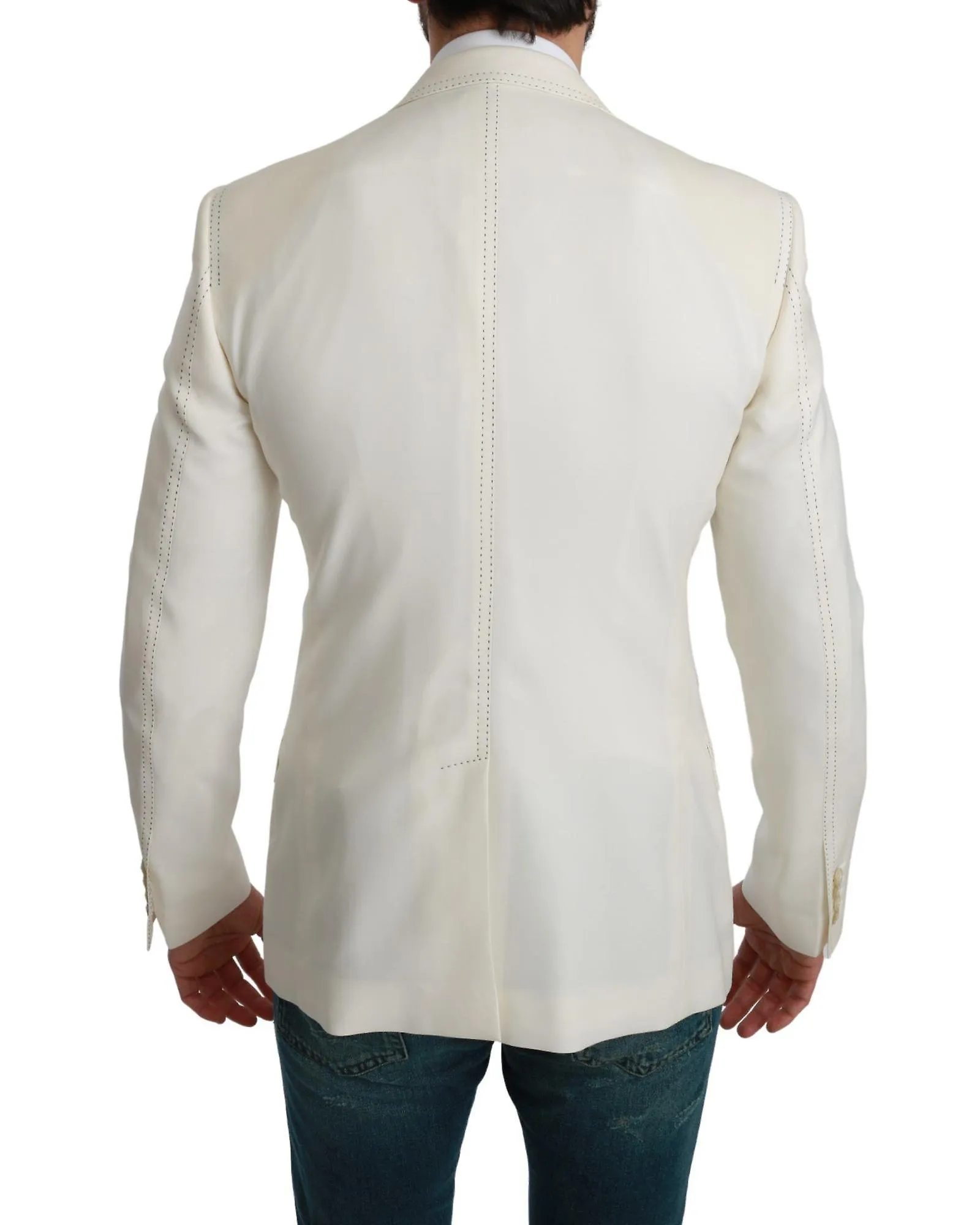 Dolce & Gabbana Timeless Cream Formal Blazer