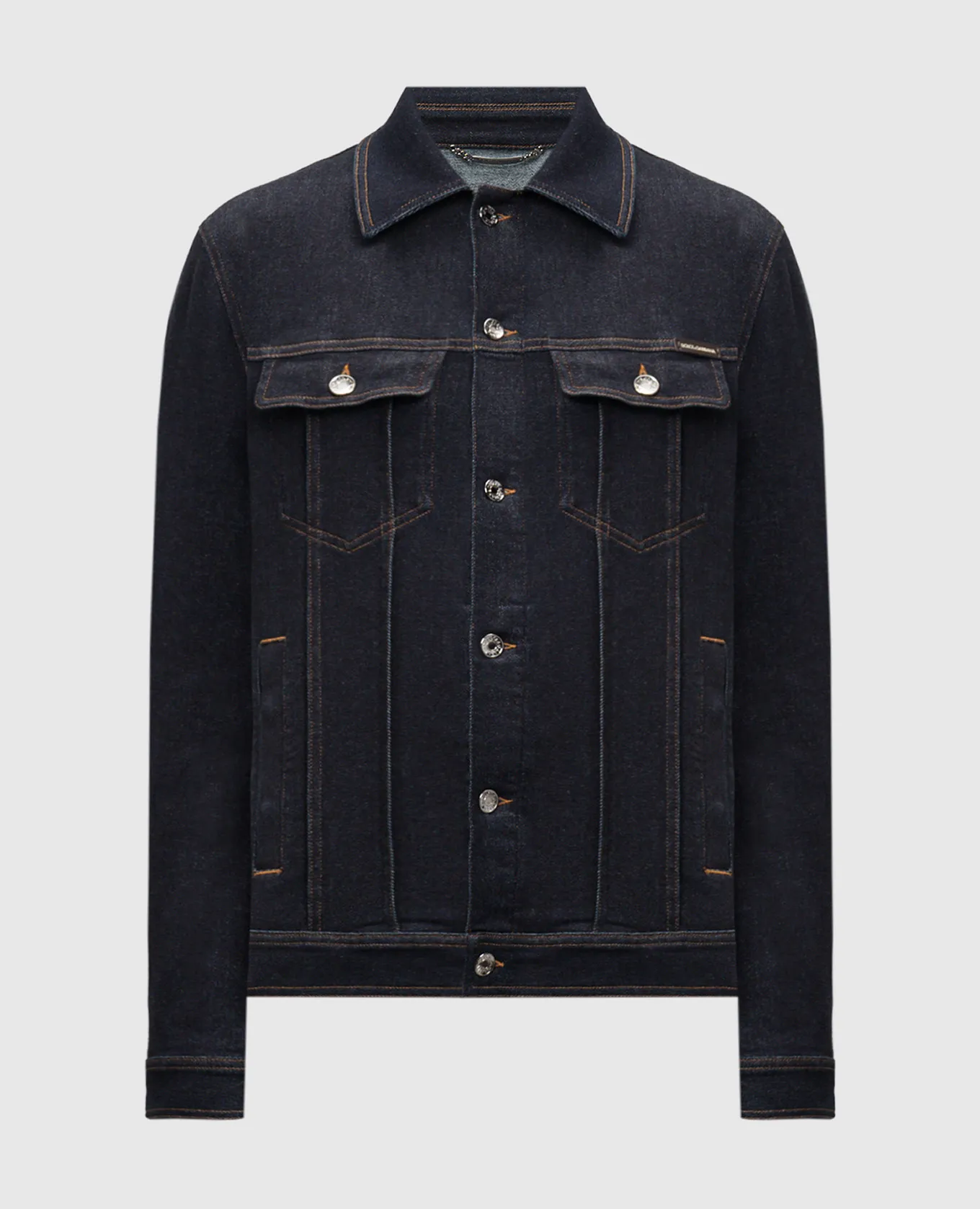 Dolce&Gabbana Blue denim jacket with logo patch