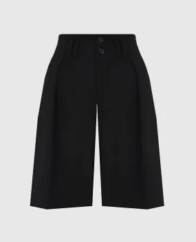 Etro Black wool shorts