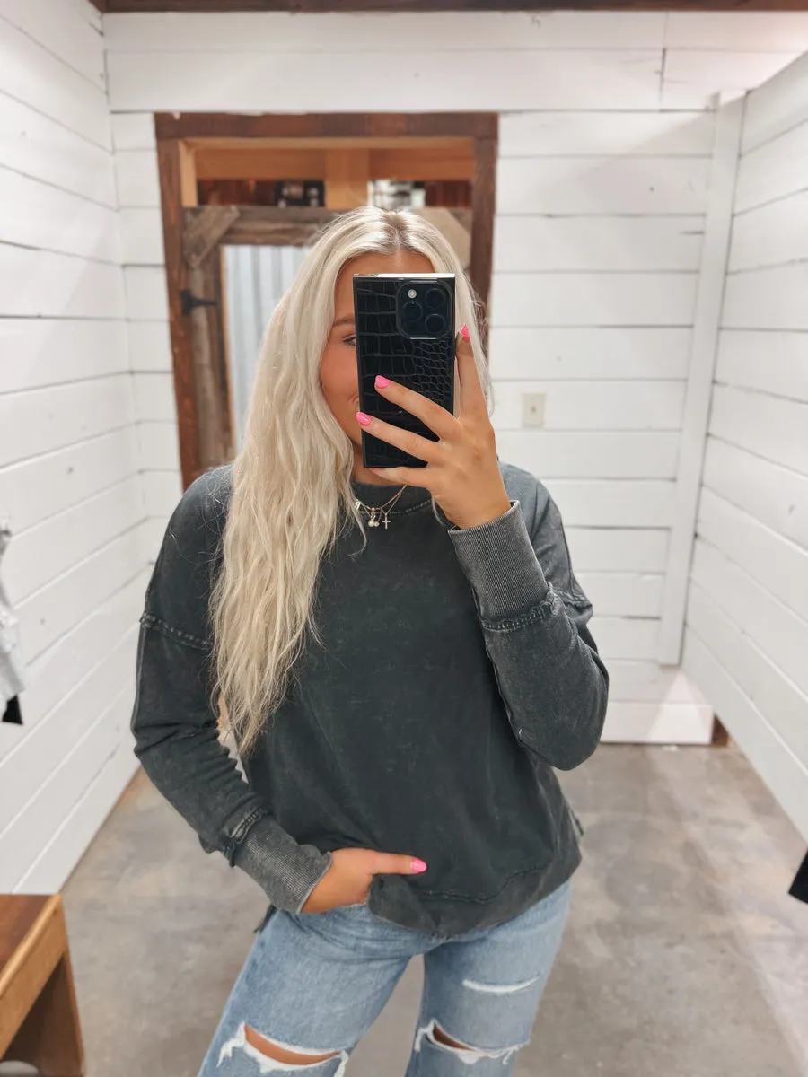 Holding On Ash Long Sleeve Tee-