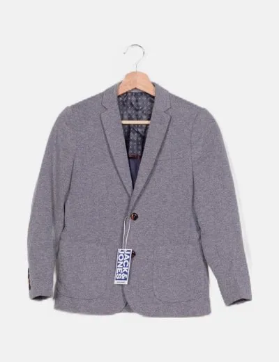 Jack & Jones Blazer azul jaspeada