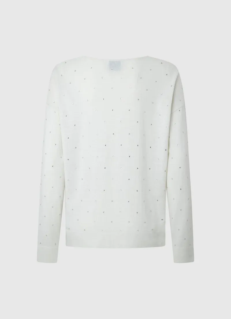 Jersey manga larga Mujer Pepe Jeans Faye Color Blanco