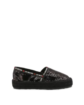 Love Moschino Slip-On Fabric Round Toe Sneakers