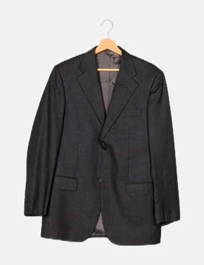 Massimo Dutti Traje blazer y pantalón gris oscuro