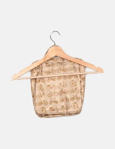 NoName Neceser percha beige estampado