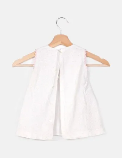 NoName Vestido blanco bordado