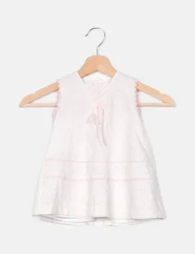 NoName Vestido blanco bordado