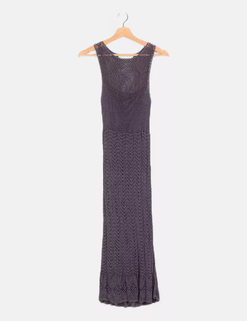 Nougat London Vestido morado crochet