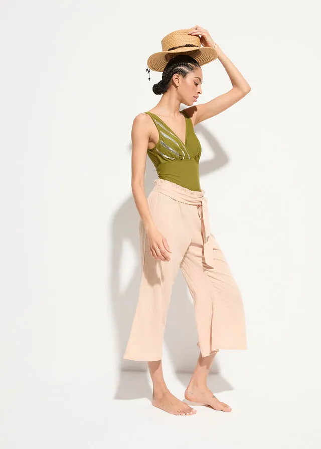 Pantalón 3/4 Beige tiza