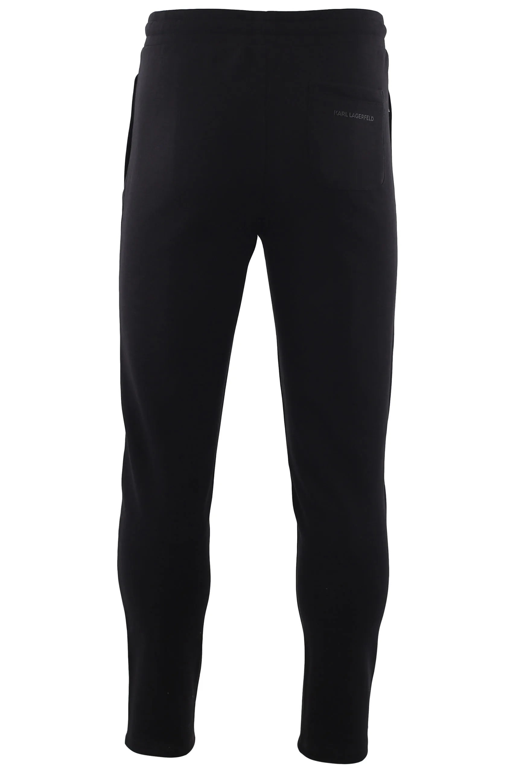 Pantalón chándal negro con logo plateado