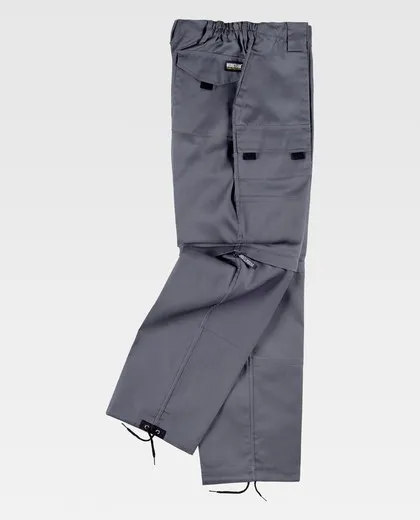 Pantalón con perneras desmontables cintura elástica Gris