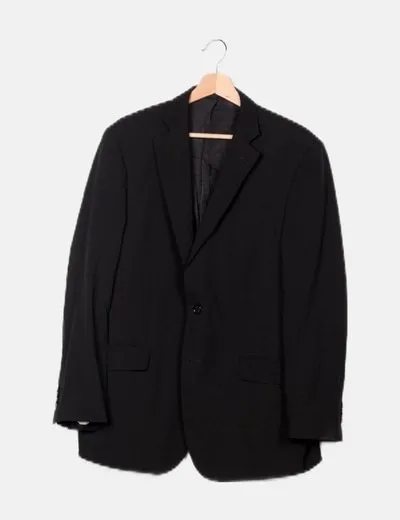 Pedro del Hierro Blazer negra detalle costuras