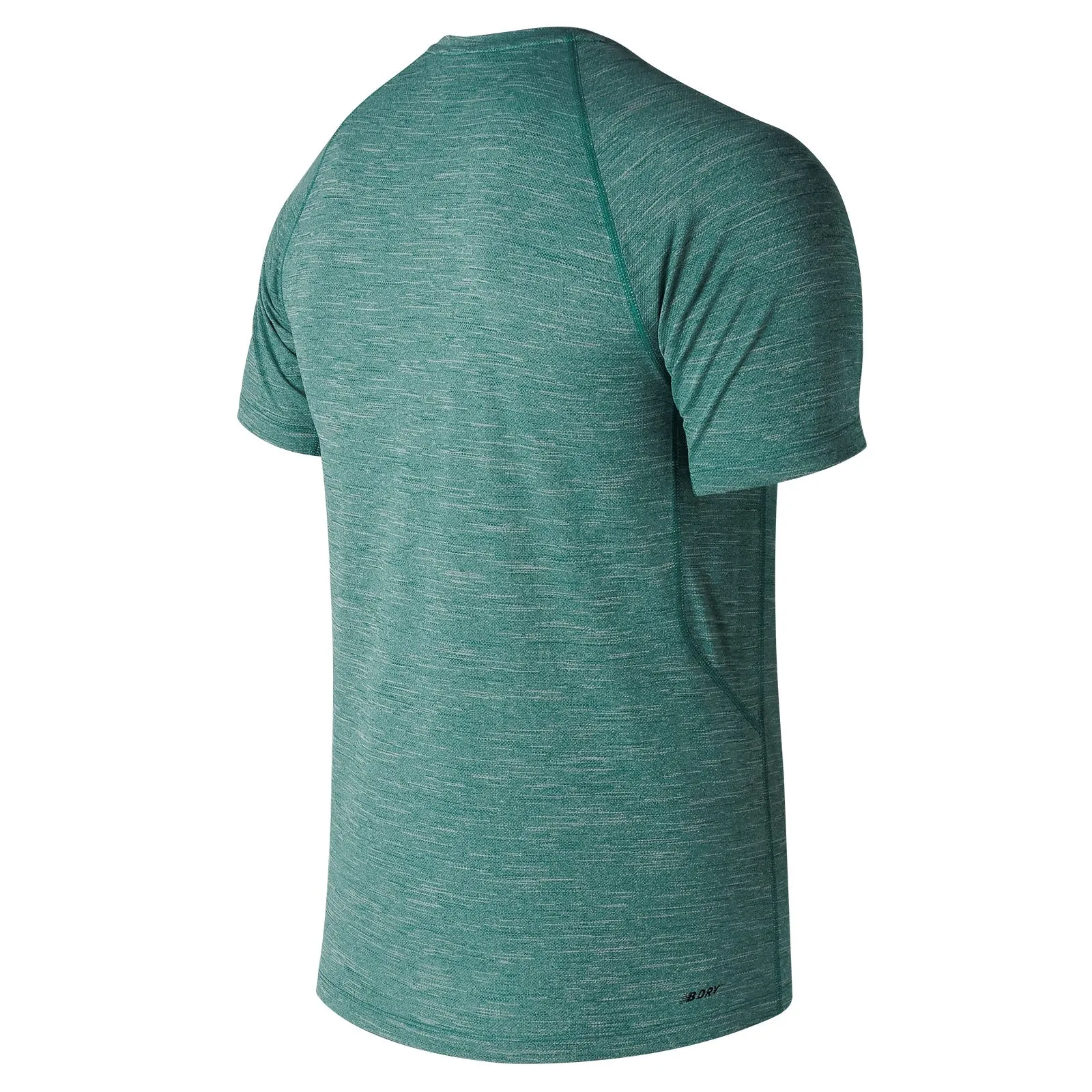 Polera Running Hombre New Balance Tenacity Short Sleeve Verde