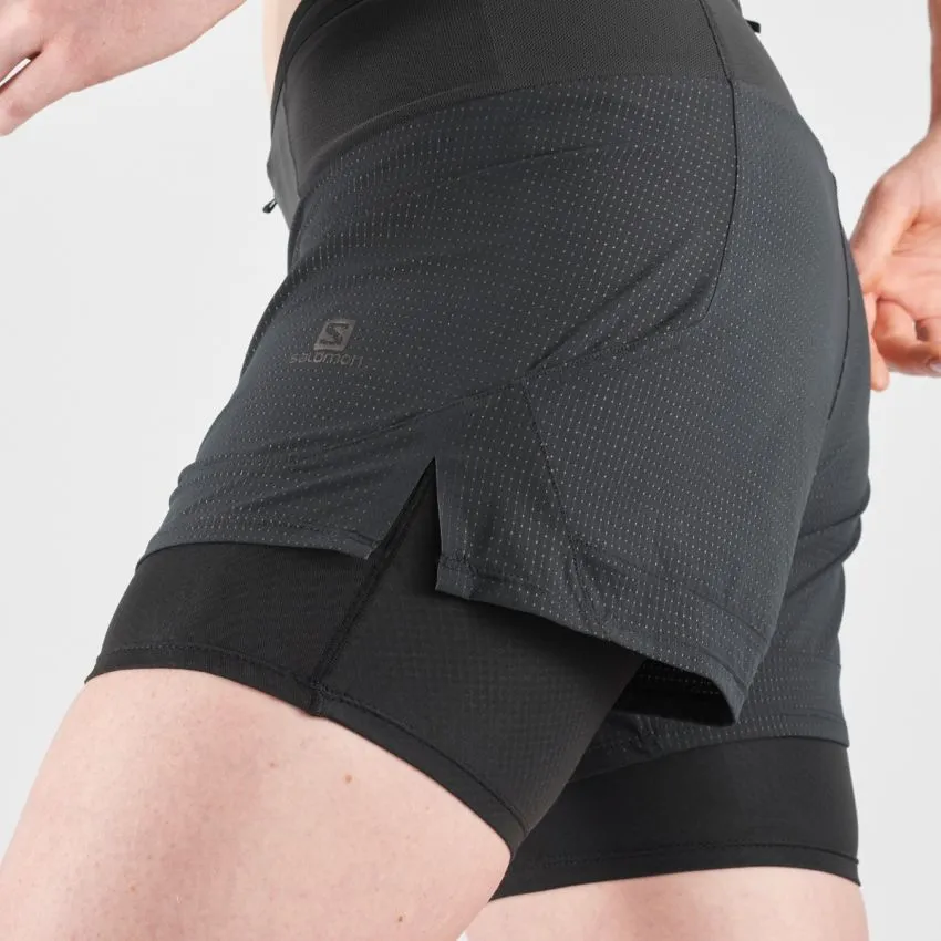 Salomon Mujer Shorts Sense Aero 2-In-1 Shorts Negro 