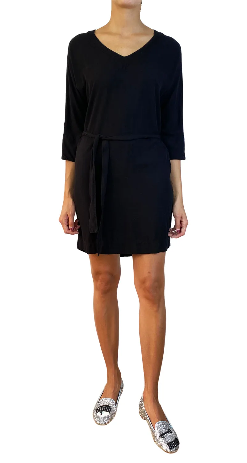 SPLENDID Vestido Negro Lazo