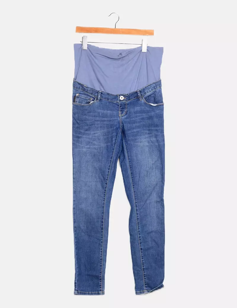 Supermom Pantalón azul denim premamá