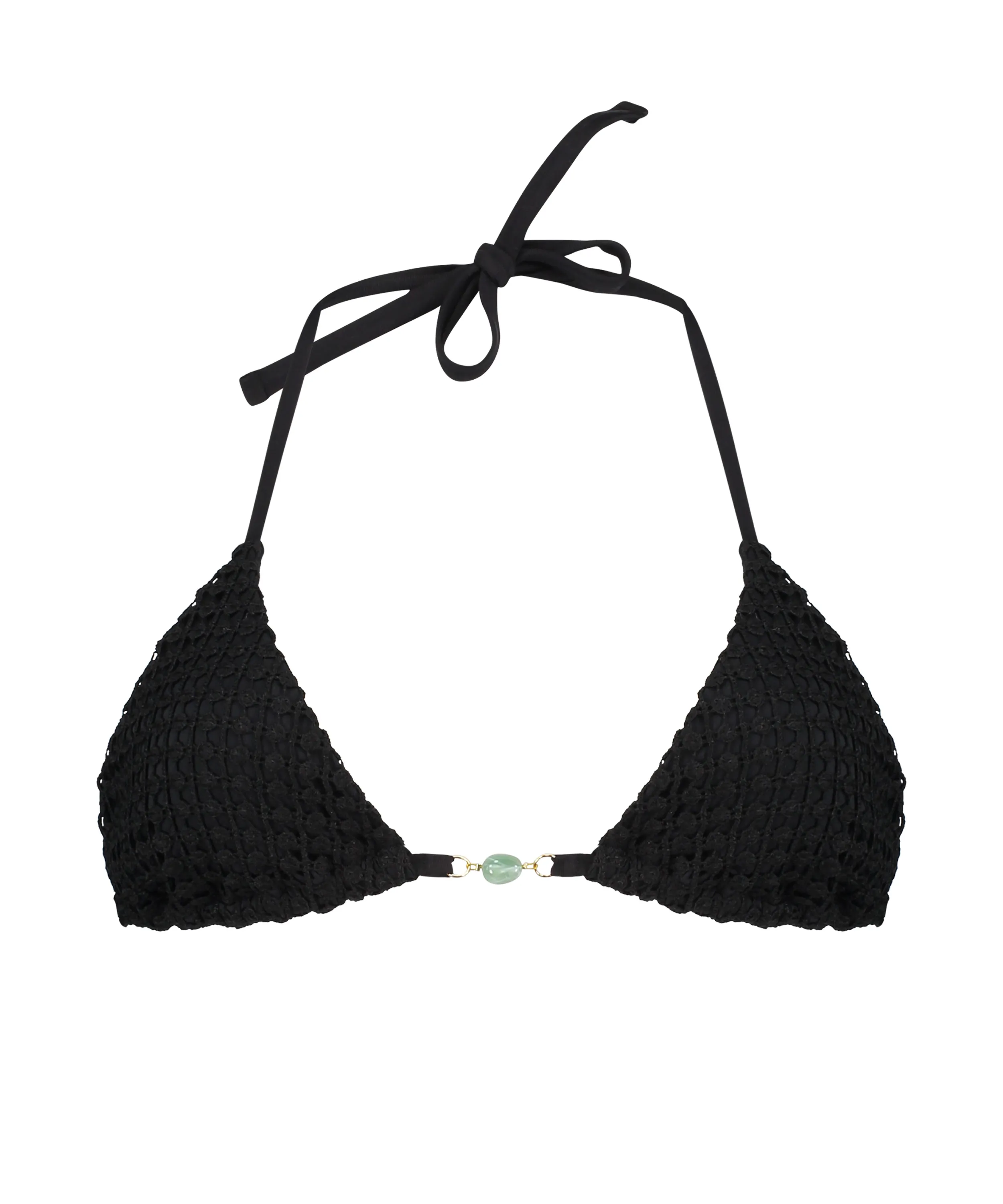 Top de bikini triangular Maui - Negro