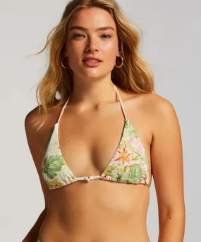 Top de bikini triangular Tropics - Blanco