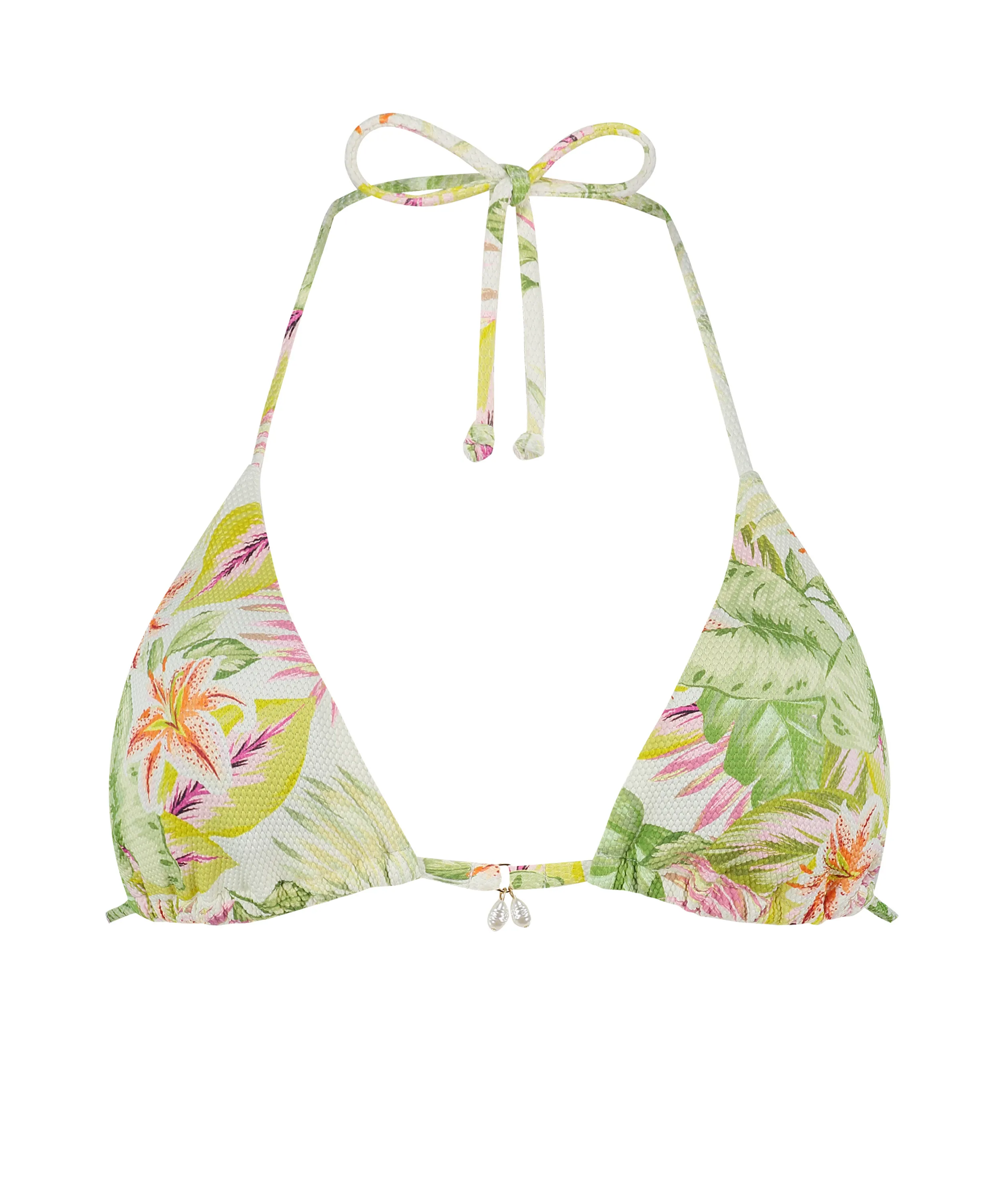 Top de bikini triangular Tropics - Blanco