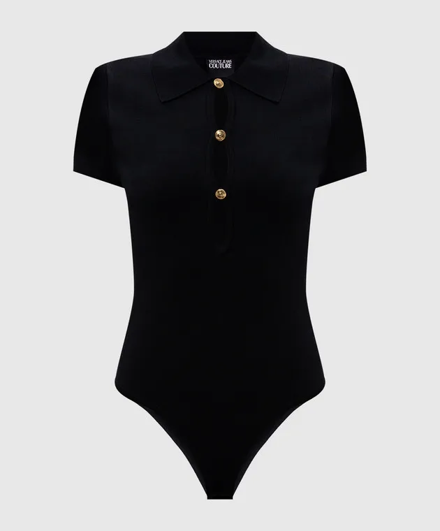 Versace Jeans Couture Black bodysuit with figure-hugging necklines