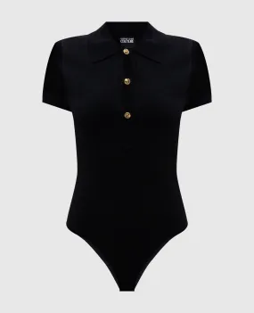 Versace Jeans Couture Black bodysuit with figure-hugging necklines