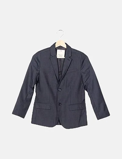 Zara Blazer azul marina estampada