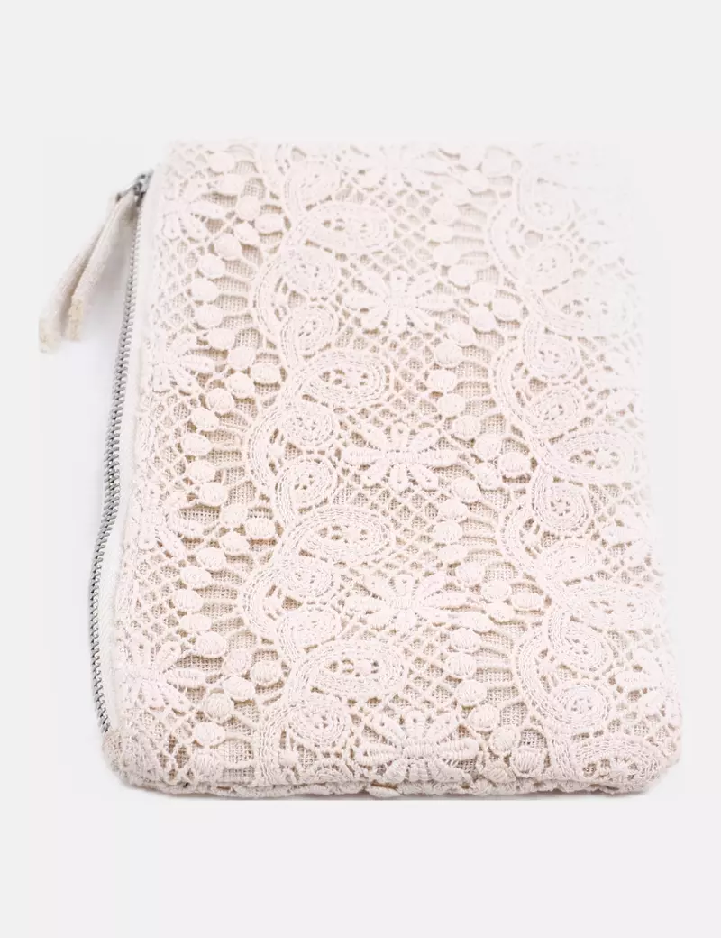 Zara Neceser beige crochet